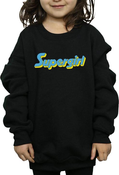 Produktbild Supergirl Text Logo Sweatshirt Mädchen (152, 158)