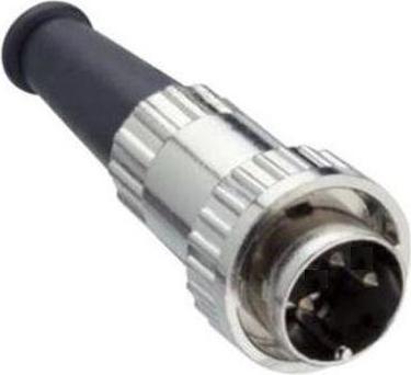 Actual product image Rs Pro DIN plug connector, 3-pin, straight, 100 V ac, 1A, bayonet, cable mounting