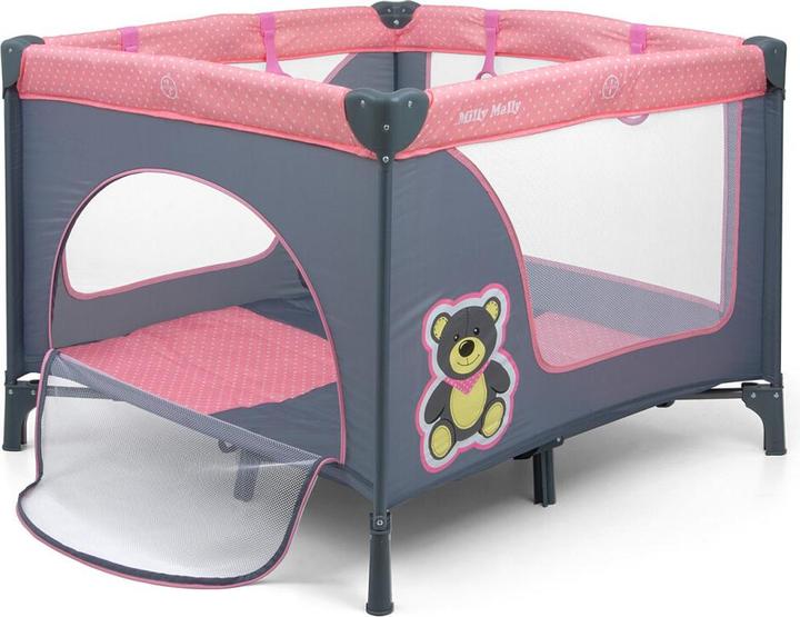 Actual product image Mally Milly Fun Pink Bear Kinder Laufstall faltbar (91.50 cm, 100 cm)