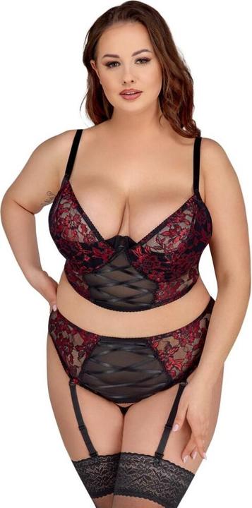 Produktbild Cottelli Collection BH Set schwarz/rot 95E/2XL (95 E)