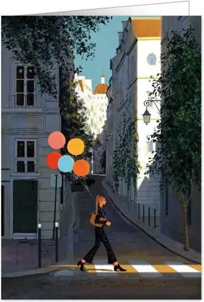 Image du produit Quire Carte Femme avec ballons (1 pcs)
