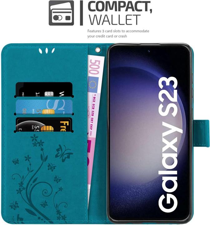 Produktbild Cadorabo Hülle für Samsung Galaxy S23 mit Blumen Muster (Samsung Galaxy S23)