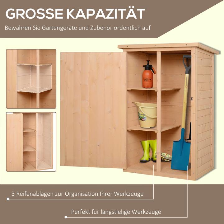 Produktbild Outsunny Gerätehaus mit Regalböden