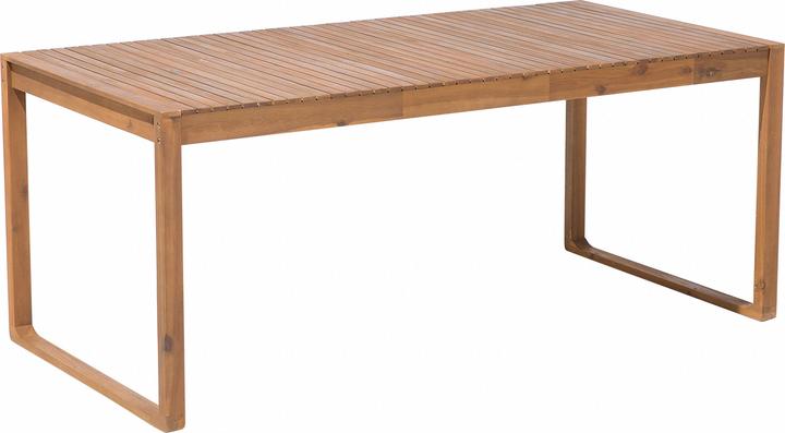 Produktbild Beliani Gartenmöbel Set Akazienholz hellbraun 6-Sitzer 7-teilig SASSARI (90 cm)