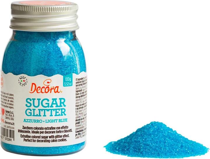 Image du produit Decora Cristaux de sucre - Bleu ciel (100g) (1 x)