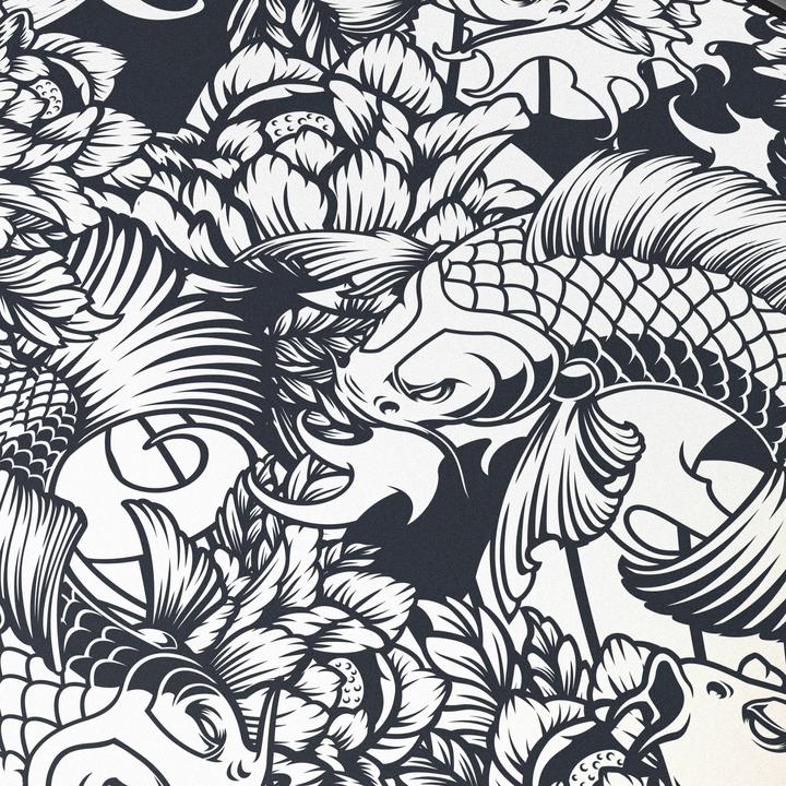 Actual product image Titanwolf Gaming Mouse Pad, 900 x 400mm XXL Mouse Mat, improves precision & speed, Koi Tattoo (XXL)