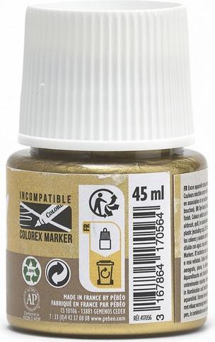 Actual product image Pebeo Colorex water ink (rich gold, 45 ml)