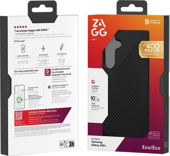 Actual product image Zagg Luxe Graphen Back Cover Schwarz Samsung Galaxy S25+ (Samsung Galaxy S25+)