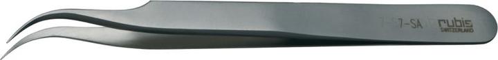 Produktbild Rubis Pinzette, gebogen extra spitz, Inox