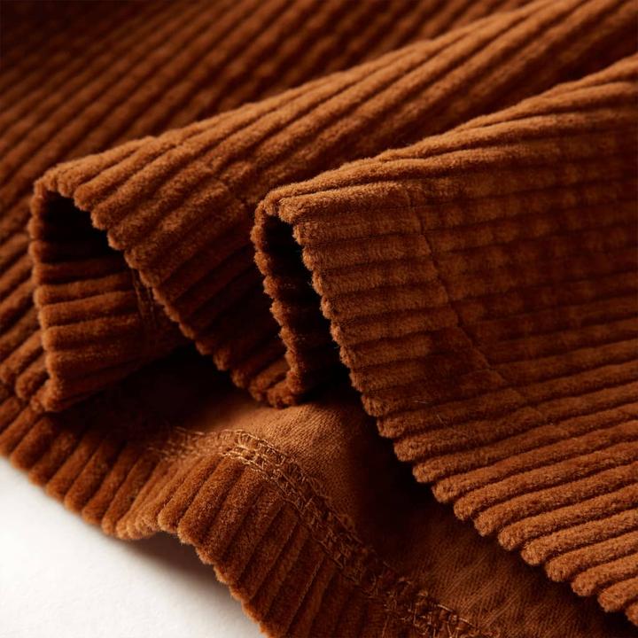 Produktbild VidaXL Kinderrock mit Taschen Cord Cognac 104,Material: 100 (104)