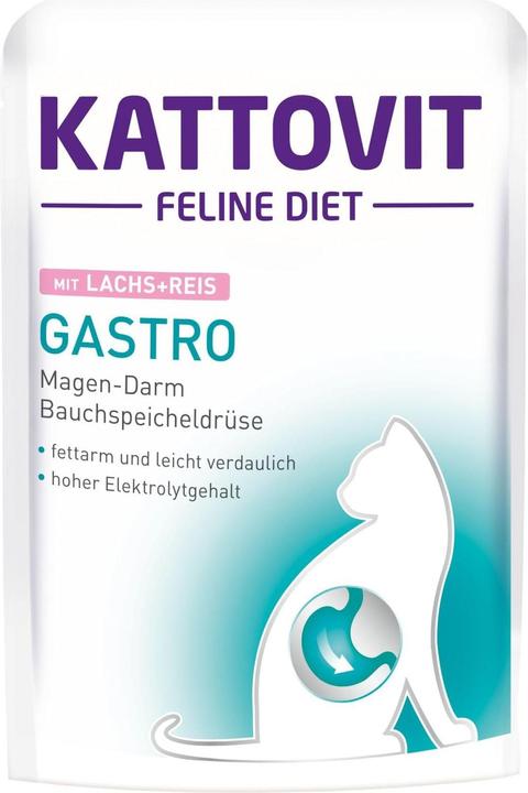 Produktbild Kattovit Nassfutter Gastro Lachs und Reis, 85 g (Adult, 1 Stk., 85 g)