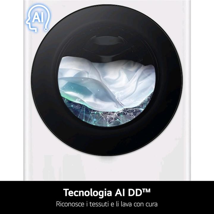 Actual product image LG F2R7S09TSWC Slim 9" front loading washing machine (9 kg, Left)
