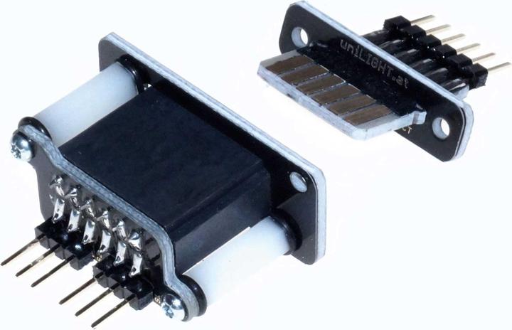 Immagine prodotto Unilight testata a connessione diretta con 6 poli primari, kit, 2 pz, striscia di contatti uni