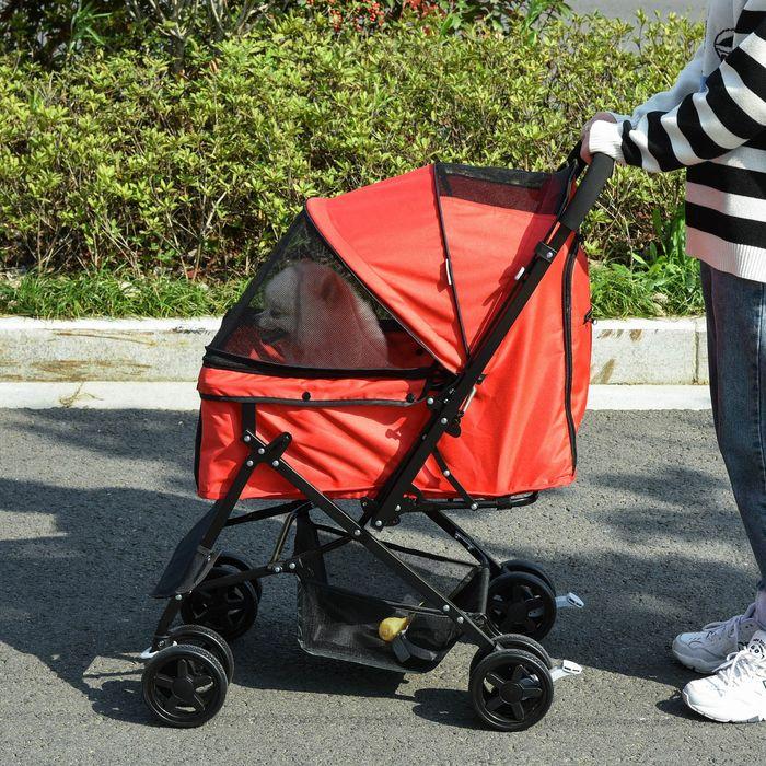 Immagine prodotto Swisshandel24 Passeggino per cani Passeggino per cani di piccola taglia e gatti Passeggino per animali Passeggino (Gatto, Cane, Pieghevole)