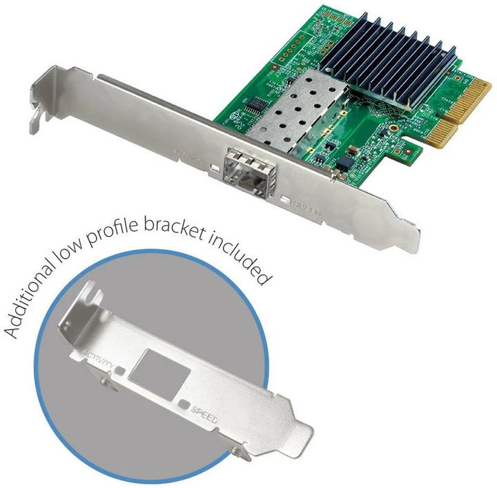 Image du produit edimax Adaptateur serveur 10GbE Gigabit Ethernet SFP+ PCI Express (PCI-E x4)