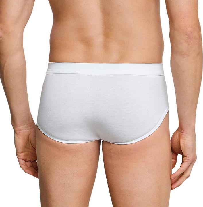 Actual product image Schiesser Pack of 4 Cotton Essentials Fine Rib Sports Briefs (XL, pack of 4)