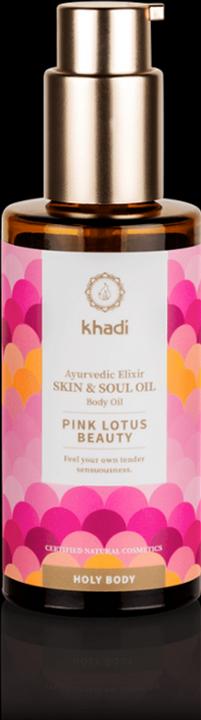 Actual product image Khadi Ayurvedic Body Oil PINK LOTUS BEAUTY - Invigorates the Sacral Chakra (Body oil, 100 ml)