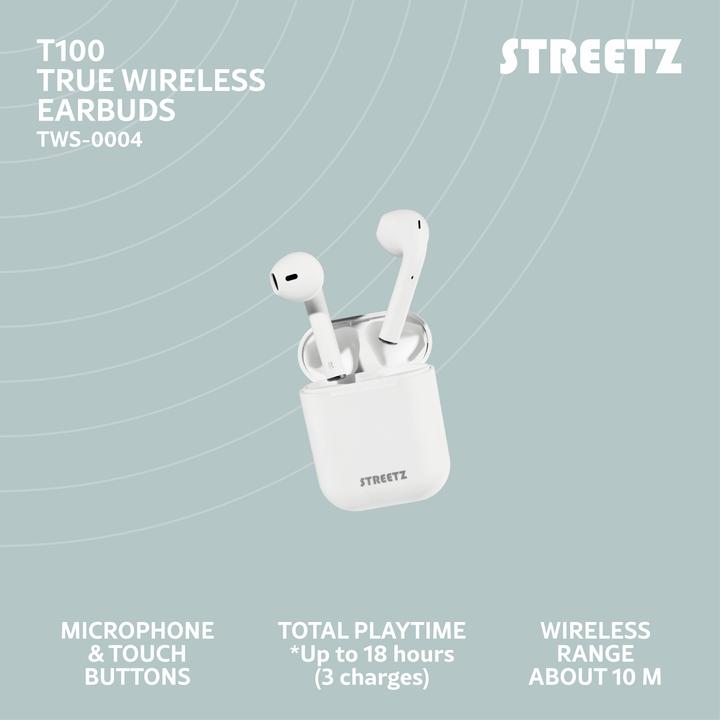 Actual product image Streetz TWS-0004 (No noise cancelling, 4 h, Wireless)