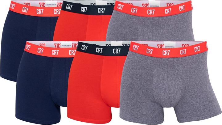 Red, Dark Blue, Grey