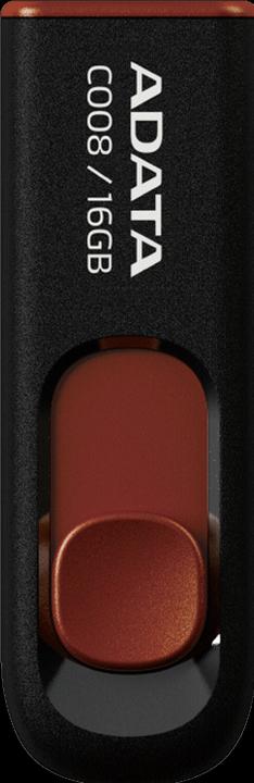 Actual product image Adata USB 2.0 Stick C008 Black/Red 16GB (16 GB, USB-A)