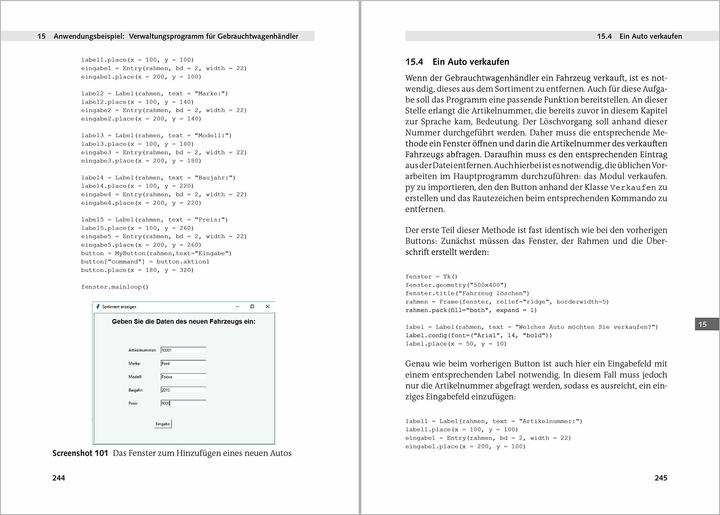 Immagine prodotto Python 3 Programmieren für Einsteiger (Tedesco, Michael Bonacina, 2018)