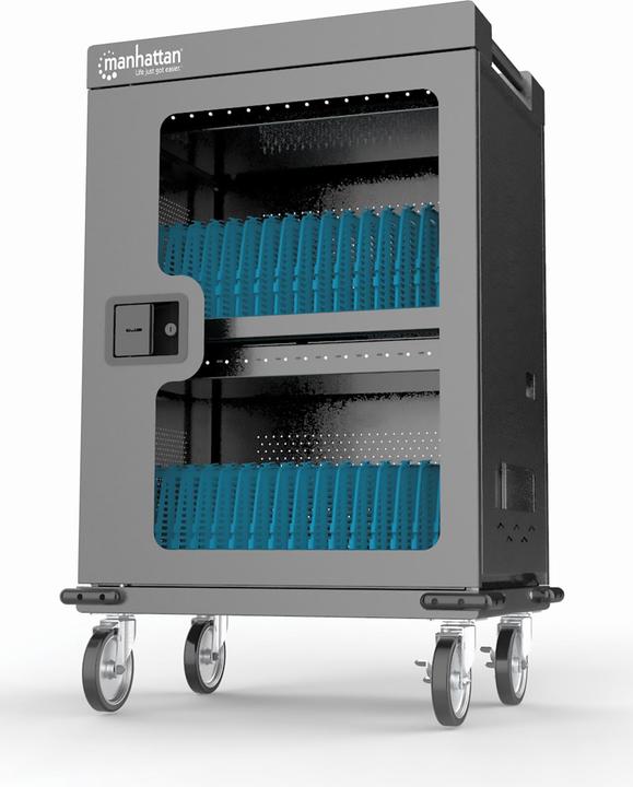 Manhattan 32-Port USB-C Charging Cabinet on Wheels 576W