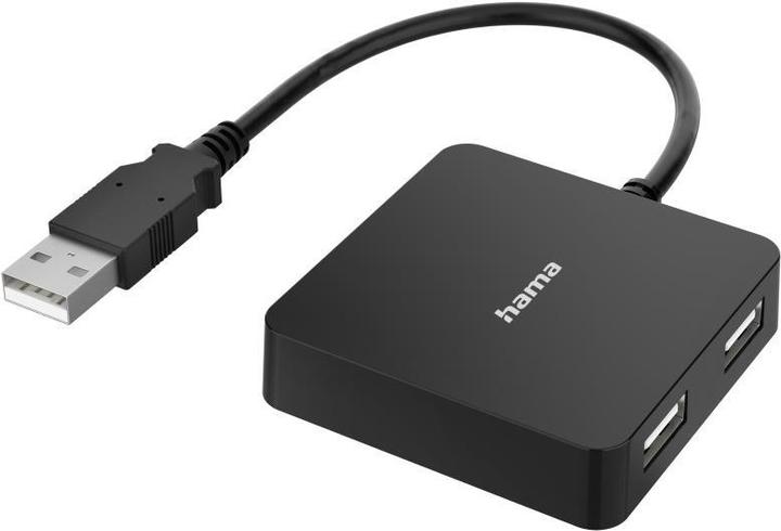 Produktbild Hama USB-Hub, 4 Ports, USB 2.0, 480 Mbit/s (USB-A, 4 Ports)