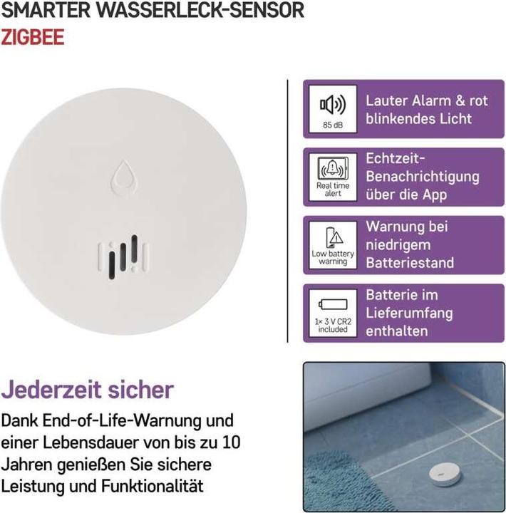 Image du produit Emos Alarme de fuite d'eau GoSmart P56000S ZigBee
