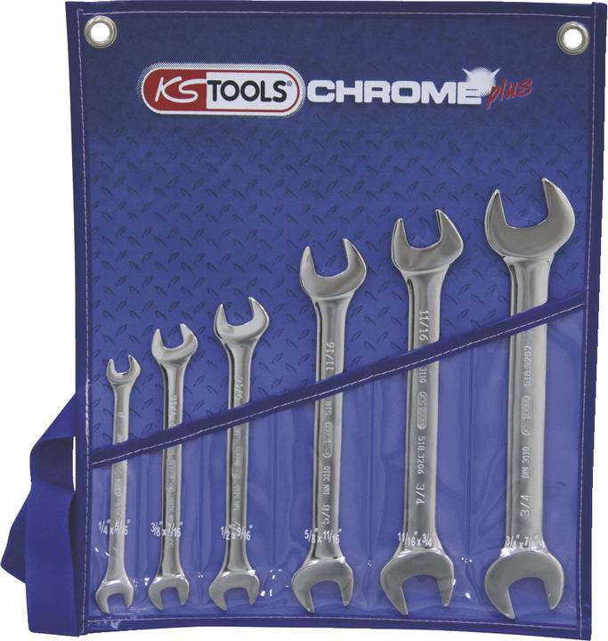 Immagine prodotto KS Tools Set di chiavi aperte doppie CHROMEplus (1/4")