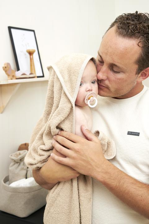 Actual product image Meyco Hooded towel basic terry cloth sand