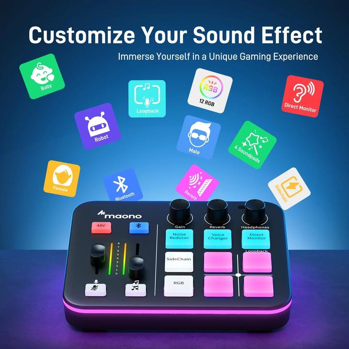 Actual product image Maono G1 NEO Gaming Audio Mixer (USB-C)