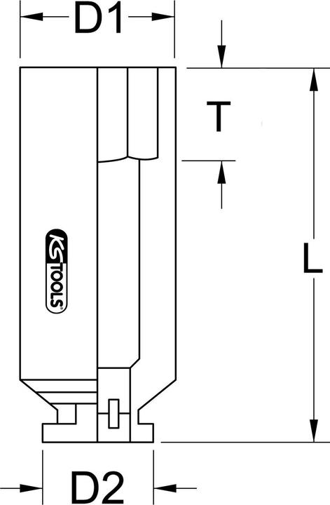 Actual product image KS Tools 1/2" power socket long (34 mm)