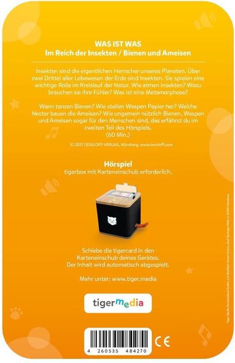 Actual product image Tigermedia Tigercard- What is what: In the realm of insects bees and ants (German)