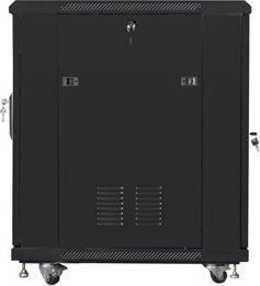 Actual product image Lanberg STANDING RACK CABINET 19" 15HE 600X800 BLACK PERFORATED DOOR (FLAT PACK) (15 RU, 19 inch rack)
