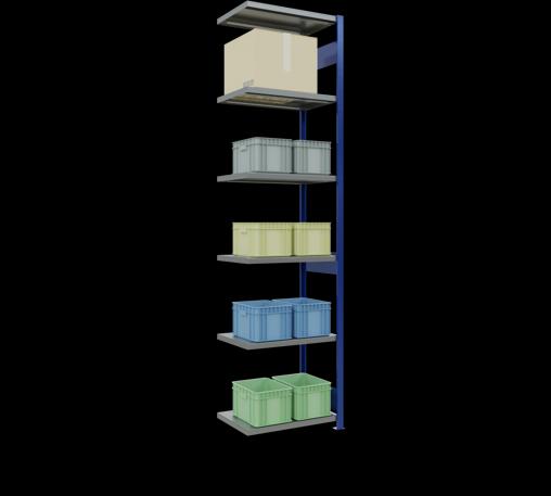 Actual product image Schulte Lagertechnik MULTIplus250 boltless add-on bay system with length bolts