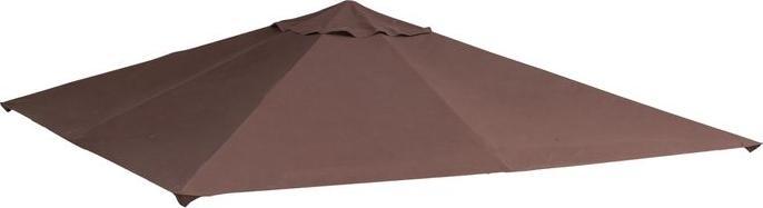 Actual product image Swisshandel24 Replacement roof for gazebo gazebo roof gazebo cover, sun protection polyester coffee 2.93 x 2.93 m (298 cm, 295 cm)