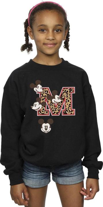 Actual product image Disney Girls Mickey Mouse M Faces Sweatshirt (140, 146)