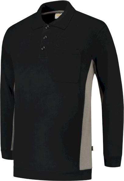 Tricorp 302001GreyBlackL Polosweater Bicolor Borstzak (L)