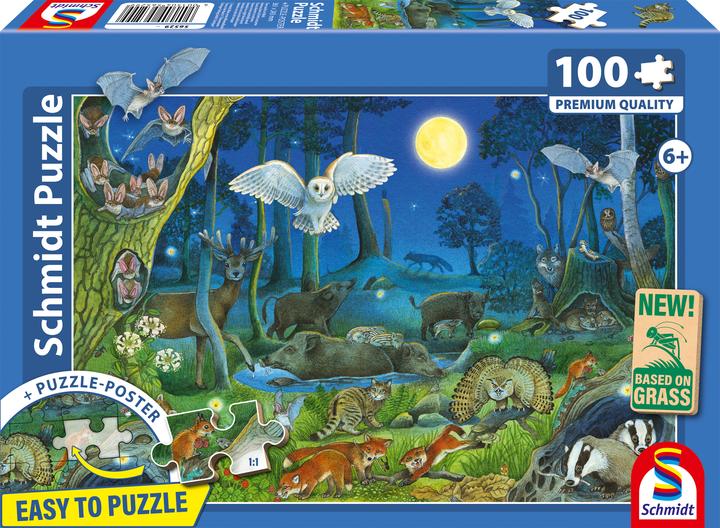 Immagine prodotto Schmidt Spiele Tiere nachts im Wald 100 Teile (100 pezzi)