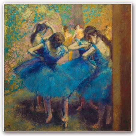 Immagine prodotto Trenddeko Degas - Le ballerine blu (20 x 20 cm)
