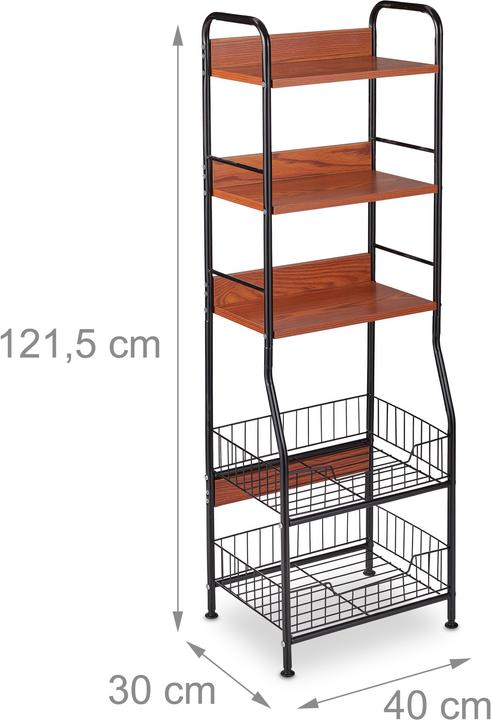 Actual product image Relaxdays Kitchen shelf (40 x 30 x 121.5 cm)