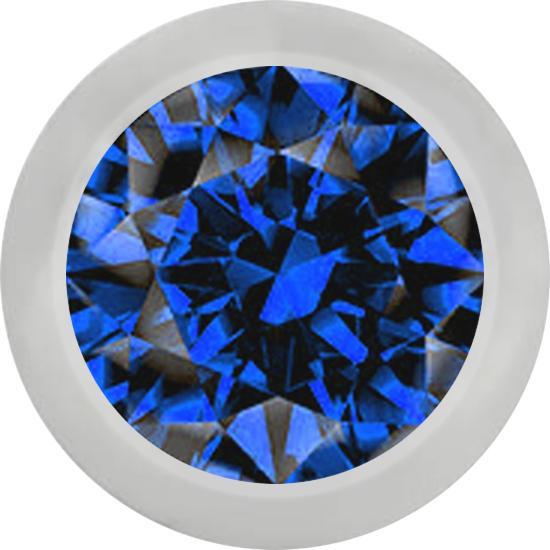 Immagine prodotto Star Piercing Micro sfera argento con cristallo blu scuro (Acciaio chirurgico 316L, senza ottone)