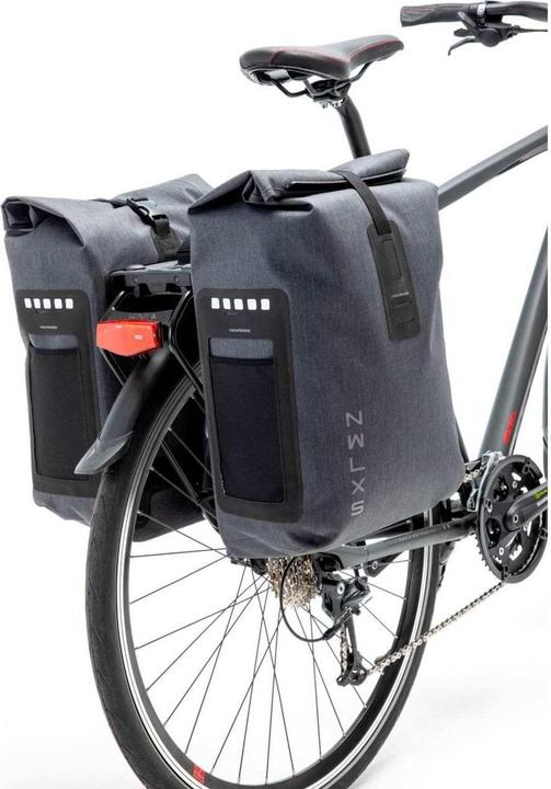 Productafbeelding New Looxs Tas Varo Dubbele Fietstas Rt Grijs 40l (40 l, Draagtas)