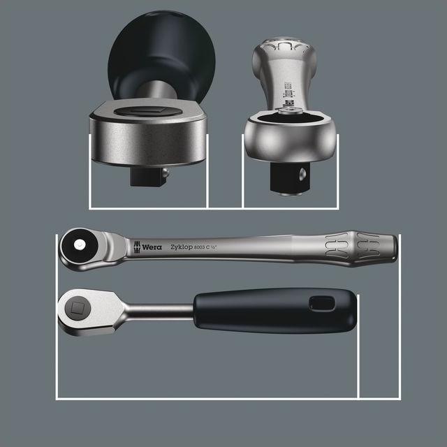Actual product image Wera 8100 SC 7 Zyklop Metal Ratchet Set (19 mm, 11 mm, 13 mm, 14 mm, 18 mm, 15 mm, 12 mm, 16 mm, 17 mm, 10 mm)