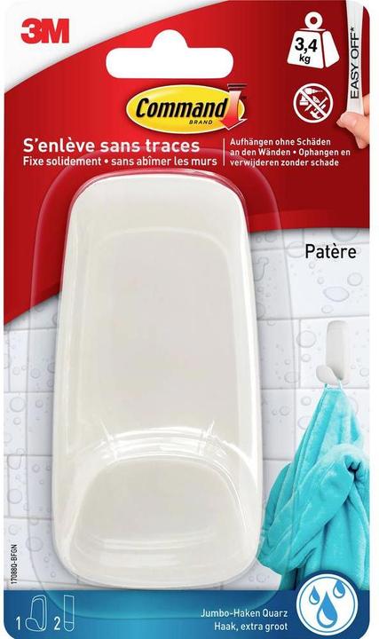 Actual product image 3M Command Bath XL Hook Quartz