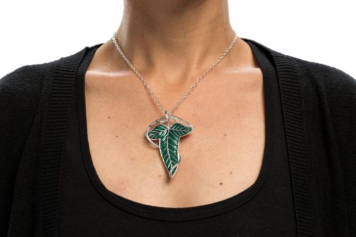 Produktbild Weta Workshop Le Seigneur des Anneaux réplique 1/1 broche & collier argent feuille de la Lórien
