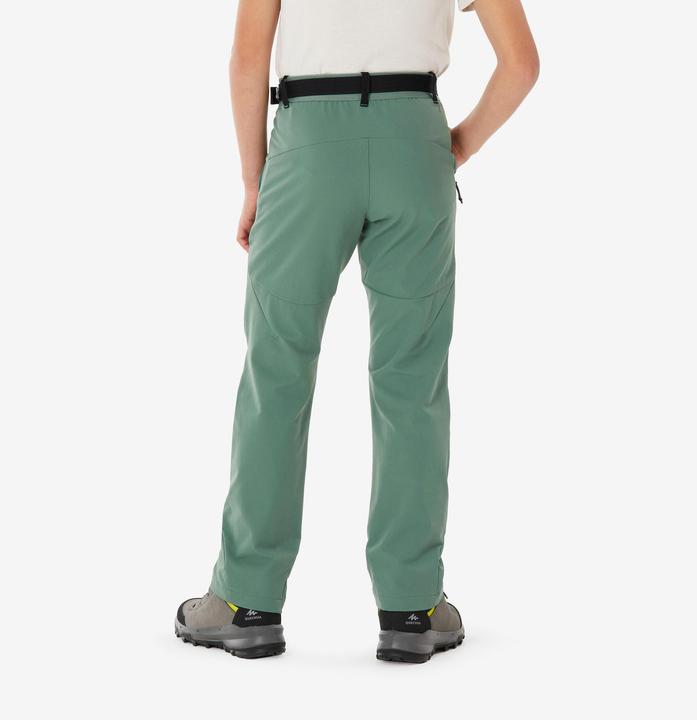Produktbild Quechua Kids’ Softshell Hiking Trousers 7-15 Years - MH900 - Green (6, 7, 8)