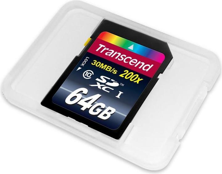 Actual product image Transcend SDXC Ultimate 200x (64 GB, SDXC, U1, UHS-I)