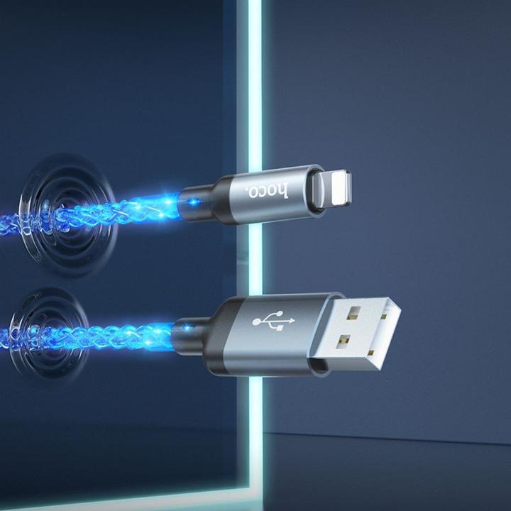 Produktbild Hoco Cable cable USB A to Lightning 2,4A U112 1 m gray (1 m, USB 3.0)