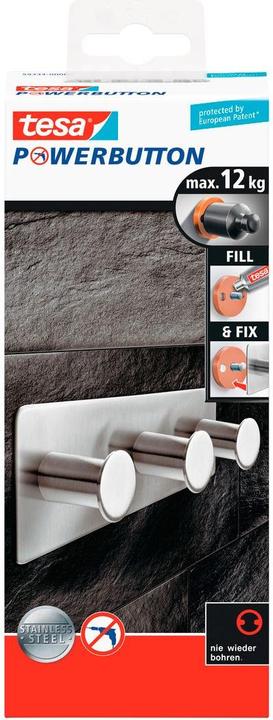 Actual product image tesa Powerbutton Hook Strip Classic
